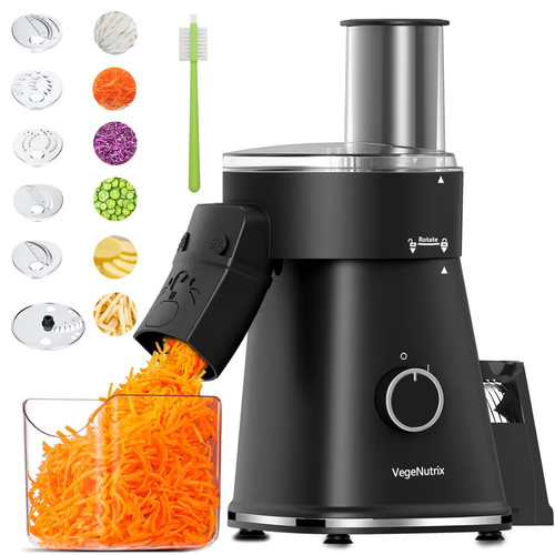 Electric food slicer - 6-in-1, &